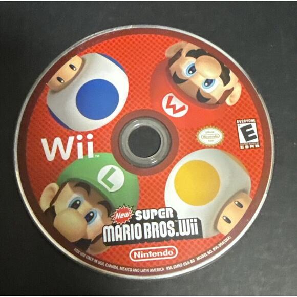 Super Mario Bros. Nintendo Wii Video Game 2009 Disc Sleeve Manual Tested - Picture 4 of 5